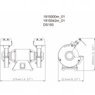 Шмиргел METABO DS 150 350W 150mm/619150000