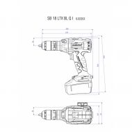 Бормашина Акумулаторна ударна METABO SB 18 2X5.2Ah /602353650