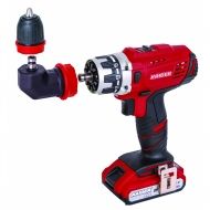 Винтоверт акумулаторен RAIDER RDP-CDL21,Li-Ion,20V,2 скорости,2 батерии, 2 патронника,58Nm /030207