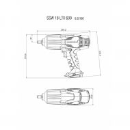 Гайковерт акумулаторен ударен 600 Nm METABO SSW 18 LTX 600 2X5.2AH / 602198650