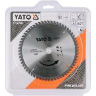 Карбиден диск за циркуляр, за рязане на алуминий YATO, Ф 180 x 20, T 60