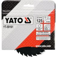 Диск за циркуляр YATO, Ф 125 х 22.5 мм