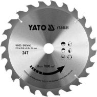 Карбиден диск за циркуляр, за рязане на дърво YATO, Ф 235 x 25.4, T 24