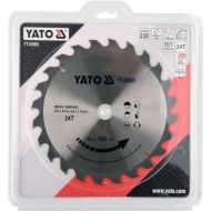 Карбиден диск за циркуляр, за рязане на дърво YATO, Ф 235 x 25.4, T 24