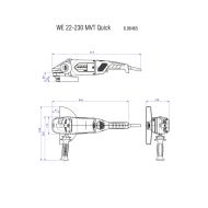 Ъглошлайф Metabo WE 22-230 MVT, 2200W, ф230мм