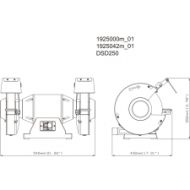 Шмиргел трифазен Metabo DSD 250, 900W, ф250мм