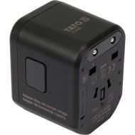 Универсално зарядно / адаптер YATO, QC 3.0, USB-C, 5-12 V, 18 W
