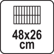 Барбекю на дървени въглища с рафтове LUND, 48 x 26.5 см