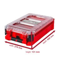 Куфар 420x278x131mm прозрачен капак IP65 RDP-MSS5 139609