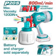 Акумулаторен пистолет за боядисване TOTAL, 20 V, 1 L, без батерия