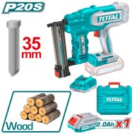 Акумулаторен такер за пирони TOTAL INDUSTRIAL, F15 - F35, 20 V, 1 x 2 Ah