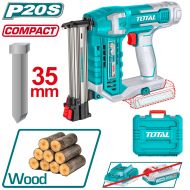 Акумулаторен такер за пирони TOTAL Industrial, 20 V, F15 - F35, без батерия