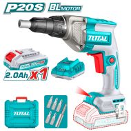Акумулаторен винтоверт за гипсокартон TOTAL INDUSTRIAL, 20 V, 1 x 2 Ah