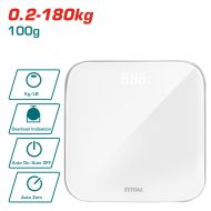 Електронен кантар TOTAL, 180 кг, бял
